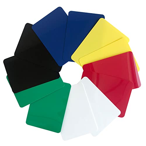 Poker Cut Cards - 12 Pack Multi-Color Plastic Cutting Cards
