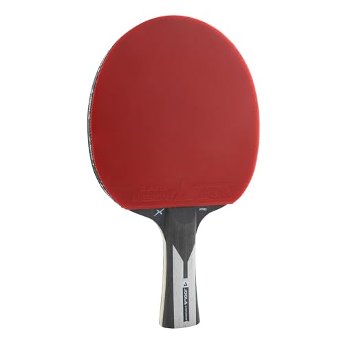 JOOLA Carbon X Pro Ping Pong Paddle – ITTF Pro Rubber, Ergo Grip, Red, Single