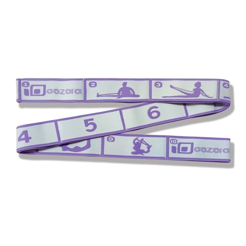 Elastic Yoga Stretch Band with 10 Loops - Purple