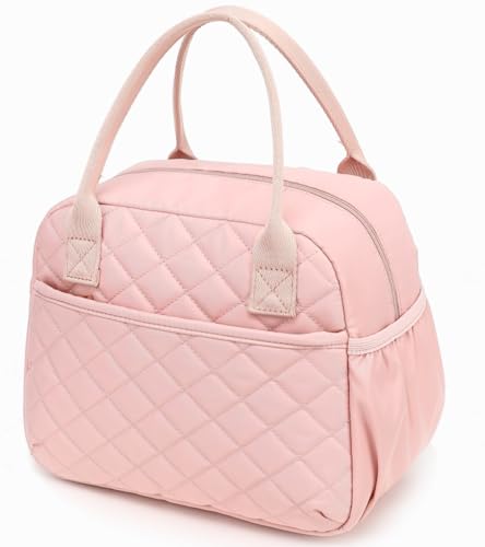 CAMTOP Insulated Lunch Bag for Women Men - Large Capacity, Leakproof Thermal Cooler, B-Pink, Medium