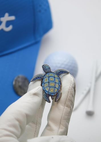 Funny Turtle Golf Ball Marker + Magnetic Hat Clip - Unique Golf Accessory for Men & Women
