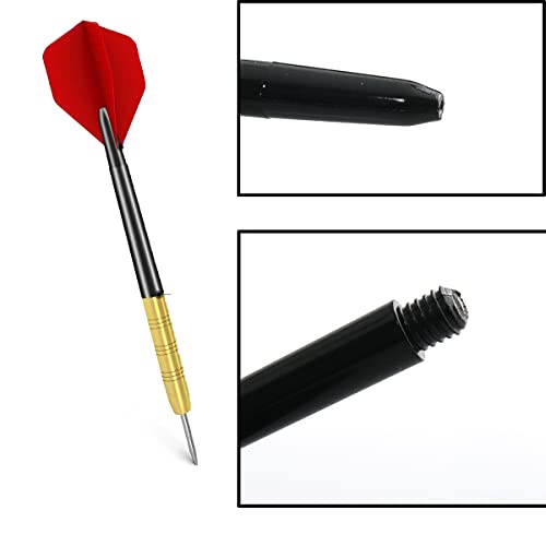 50 Pack Plastic Dart Shafts with Standard 2BA Thread - Black