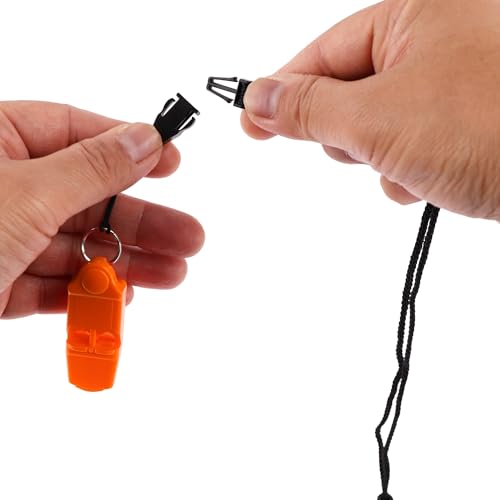 100 dB Safety Whistle - Loud Pealess Signal with Break-Away Lanyard