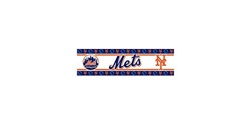 New York Mets Vinyl Wall Border - Peel and Stick, 5"H x 15'L