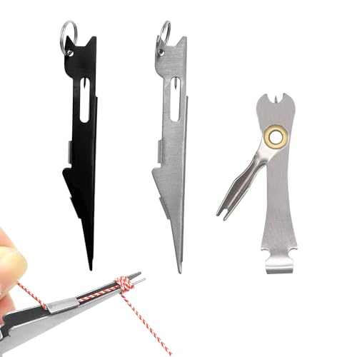 3 PCS Fishing Knot Tying Tool Set with Line Cutter - Durable & Portable