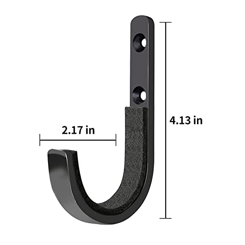 4-Pack Heavy Duty Gun Rack Hooks for Rifles & Shotguns - Black