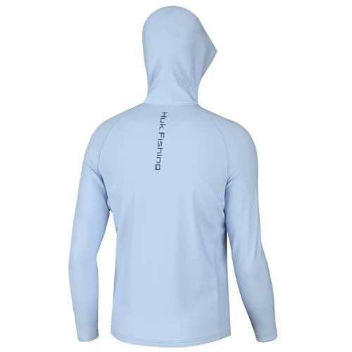 HUK Men's Pursuit Vented Long Sleeve Fishing Hoodie - Large / Ice Water