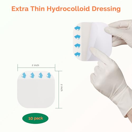 Hydrocolloid Bandages - 10 Pack 2" x 2" Waterproof Dressing