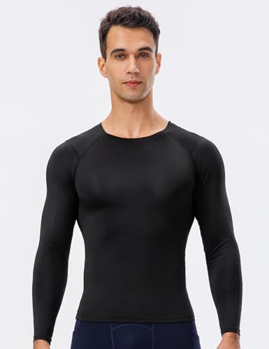 Men's Long Sleeve Compression Shirt - Black Large