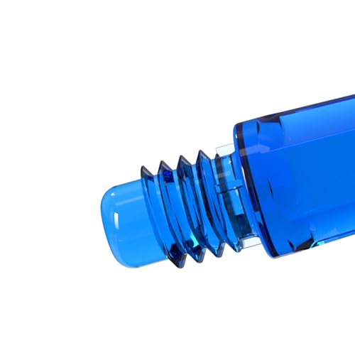 Dart Shafts and Flights Set - Big Wing Shape, Blue with White Logo - M-28mm