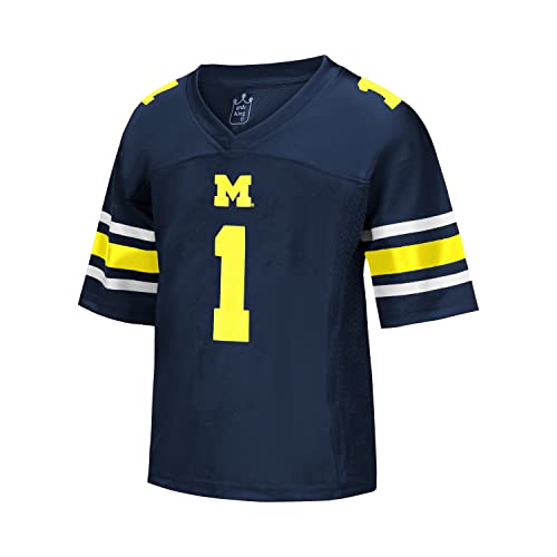 Little King NCAA Infant Touchdown Pass Team Football Jersey Michigan Wolverines Navy 18 Months