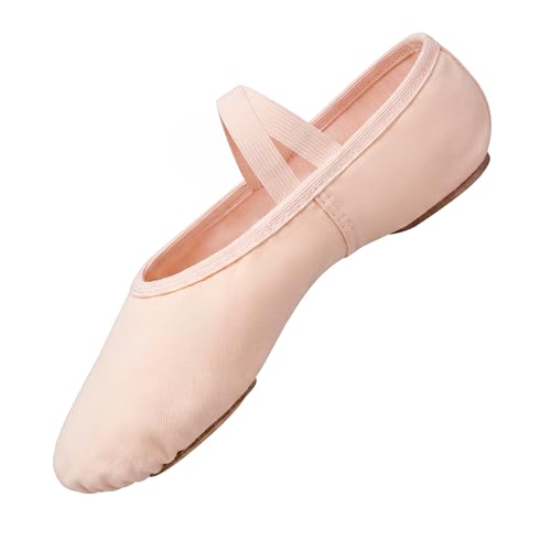 Stelle Ballet Shoes Canvas Ballet Slippers for Women & Girls - Pink, Size 8