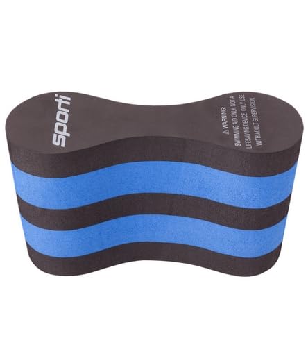 Swim Training Pull Buoy - EVA Foam Leg Float for Upper Body - Black/Blue