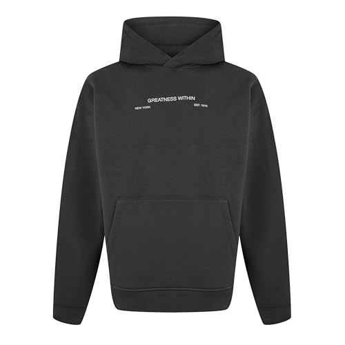 Everlast Men's Boxing Club Hoodie - Shark Grey, X-Large Soft Fleece Sweatshirt
