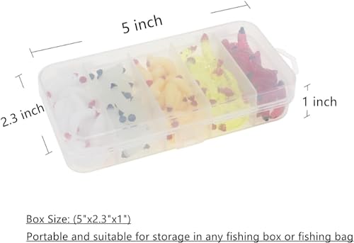 125pcs Multicolor Soft Plastic Fishing Worm Lures - 1 Inch Baits