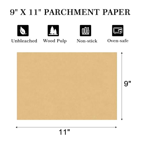 Parchment Paper Sheets 9x11 Inch - 170 Disposable Liners