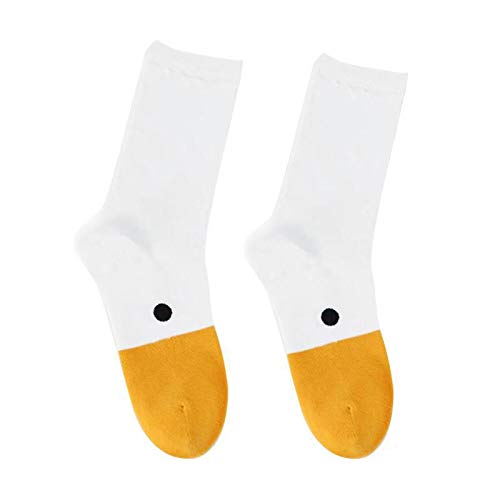 Funny Goose Head Socks - Unisex Cotton Blend Animal Print Crew Socks