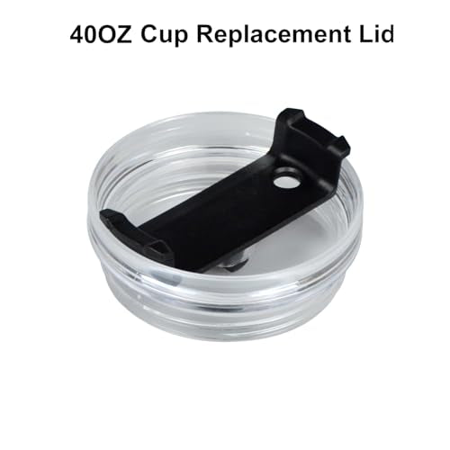 40 oz Tumbler Lid Replacement - Spill Proof Cover for Stanley - Black