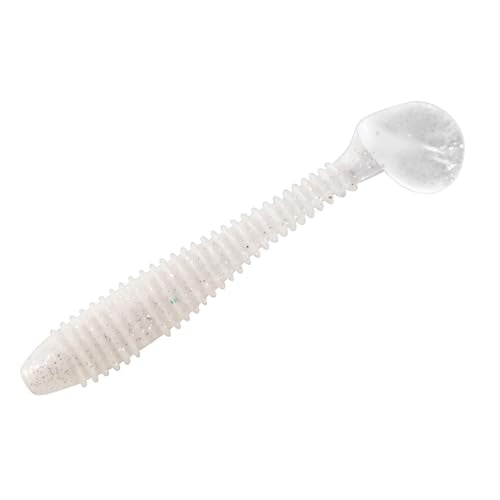 Paddle Tail Swimbait Soft Fishing Lure - 20 Pack Pearl White 1.4''