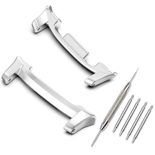 Stainless Steel Connector Adapter for Galaxy Watch 9/8 Classic - Silver