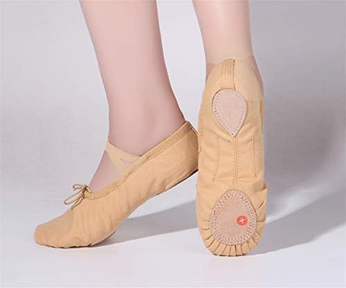 Canvas Ballet Slippers for Women - Light Tan