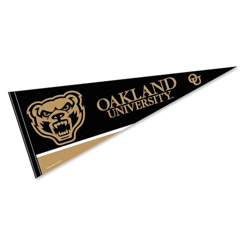 Oakland Golden Grizzlies Pennant 12x30 Inch Felt Banner with Logo