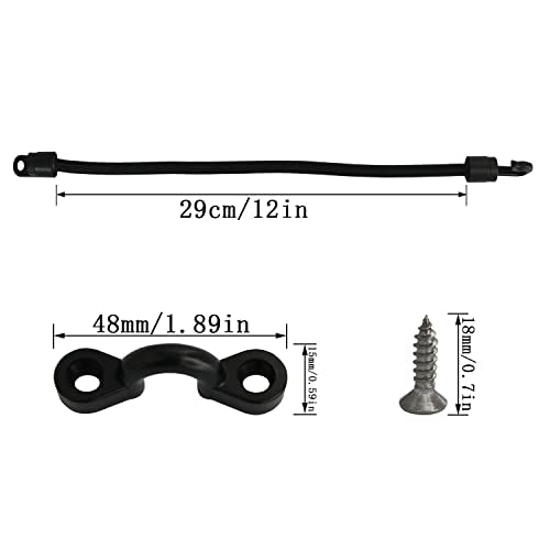Bungee Rod Holders with Screws - 2PCS Adjustable Fishing Straps