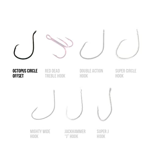 5/0 Circle Octopus Fishing Hooks - Premium Strength, Pack of 6