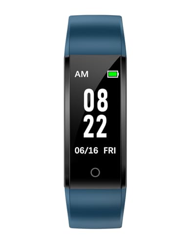 Pedometer Watch - Simple Fitness Tracker, No Bluetooth, Blue