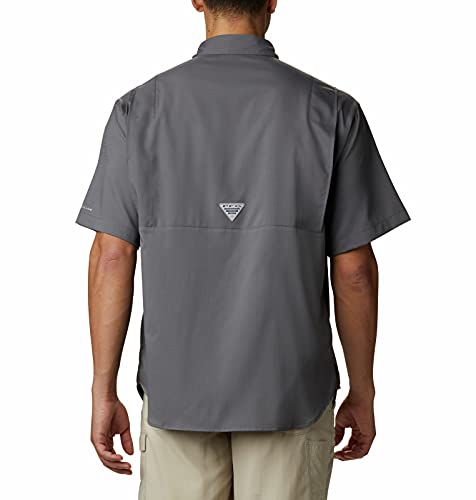 Columbia Men's PFG Tamiami II Short Sleeve Fishing Shirt 6X City Grey