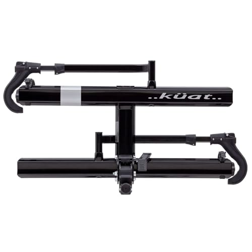 Lightweight 2-Bike Hitch Rack with Cable Lock - 2" Black Metallic & Gray Anodize