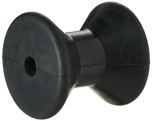 Non-Marring Rubber Boat Bow Roller - 3-Inch