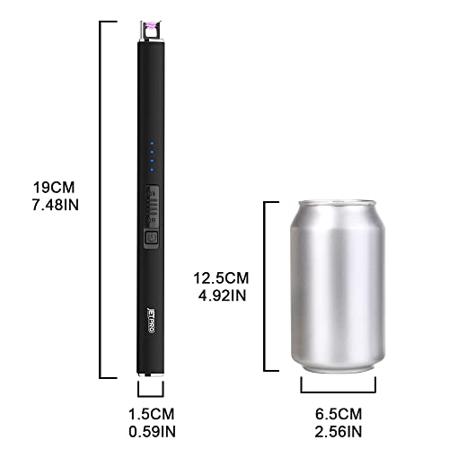 Electric Arc Windproof Lighter - Flameless USB Rechargeable Black