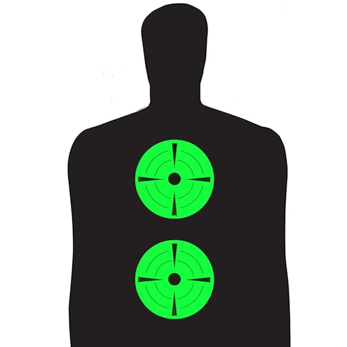 Fluorescent Green 3 Inch Round Adhesive Shooting Targets - 100 Labels