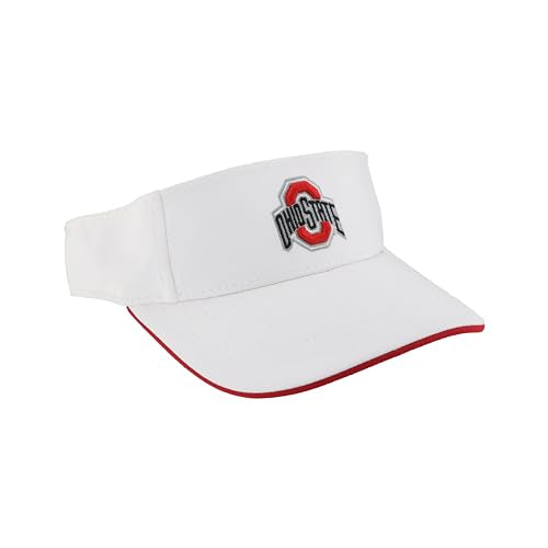 Ohio State Buckeyes Visor - NCAA Officially Licensed - One Size - White