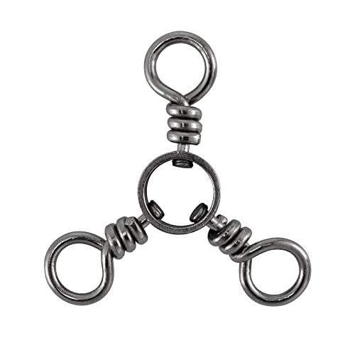3-Way Swivel Fishing Tackle - 50 Pack, 28Lb Strength