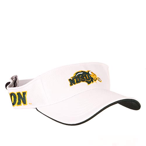 North Dakota State Bison White Velcro Visor Hat - NCAA Golf Cap