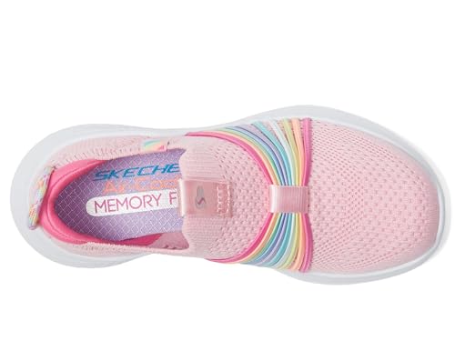 Skechers Girls' Ultra Flex 3.0 Sweet Ties Sneakers - 11.5 Little Kid Pink/Multi