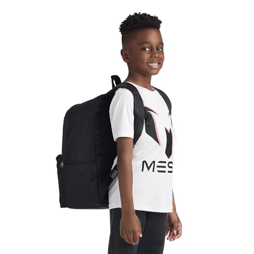 Messi Kids Backpack with Pockets & Adjustable Straps - Black/Pink, One Size