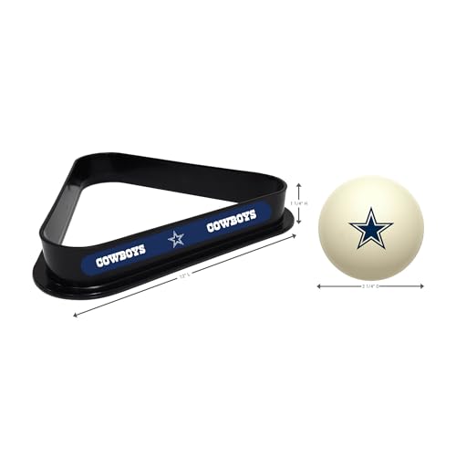 Dallas Cowboys Cue Ball & Rack Set - Officially Licensed