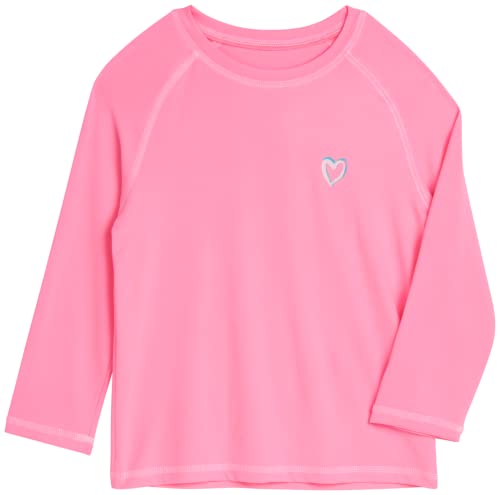 Girls Long Sleeve Rash Guard - UPF 50+ Quick Dry - Cotton Candy