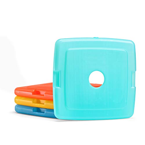Slim Reusable Ice Packs for Lunch Boxes & Coolers - 4 Pack
