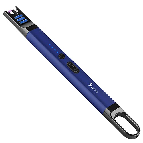 Electric Arc Lighter - Windproof USB Rechargeable Candle Lighter with LED - Blue