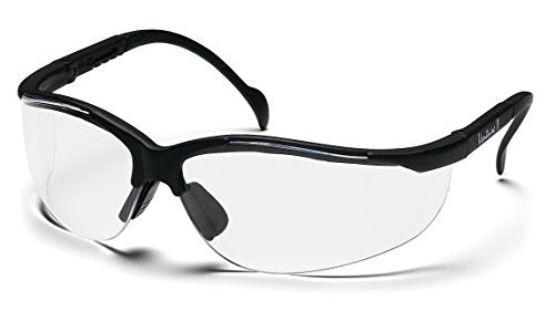 Safety Eyewear with Anti-Fog Lens - Clear Lens/Black Frame