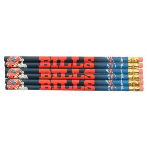 Buffalo Bills Pencil Set - 6 Pack, Officially Licensed