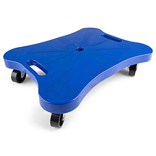 Champion Sports Blue 16-Inch Scooter Board with Handles - Durable Plastic Indoor & Outdoor Play