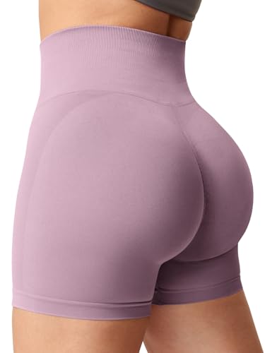 High Waisted Scrunch Workout Shorts for Women - Purpledove, X-Large
