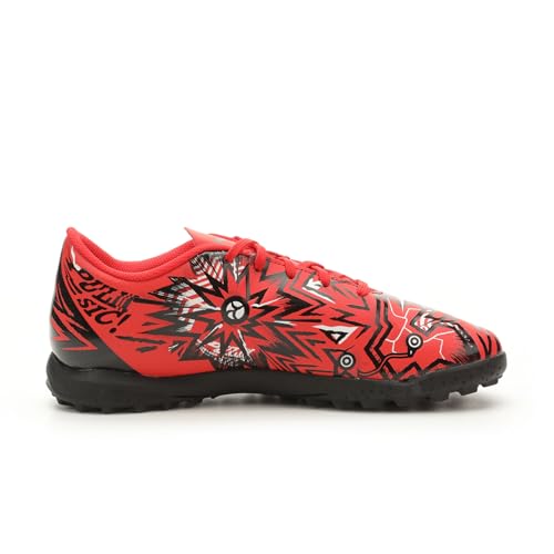 PUMA Unisex-Child Ultra Play Firm Ground Soccer Cleats - Big Kid Size, Red/Black/White