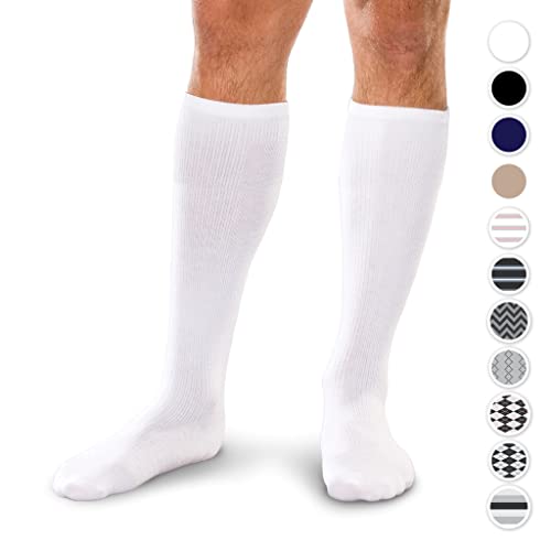 CORE-SPUN Men & Women Black Medium Graduated Compression Knee Socks 15-20mmHg