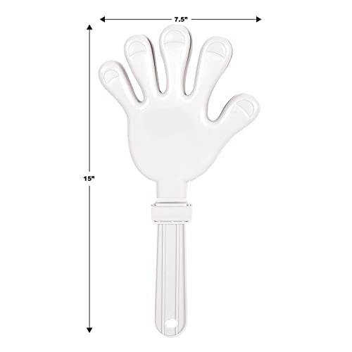 Extra Large White Hand Clappers - 2 Count Noise Makers for Events